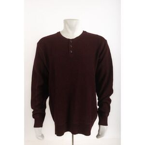 Schott NYC Mens Sweater Size 2XL XXL Deep Burgundy Maroon Wool Blend NWT